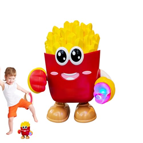 Ghjkldha Kinder Roboter Spielzeug - Leuchtender Spielzeugroboter - Elektrische Puppe mit Musik und Pommes Design Kleinkind Begleiter für Schüler Erwachsene Geburtstag Zuhause von Ghjkldha