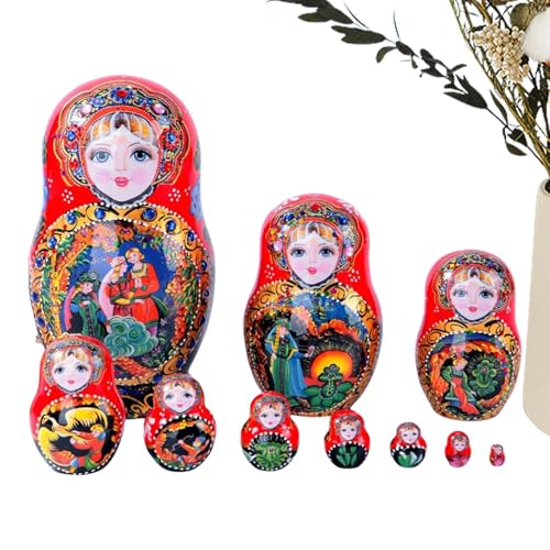 Ghjkldha Nesting Dolls, Wooden Nested Dolls, Russian Nesting Dolls, Handmade Nesting Dolls, Handmade Wooden Russian Nesting Dolls for Christmas Room Decor, Kids Room and Festive Decorations Ghjkldha Nesting Dolls, Wooden Nested Dolls, Russian Nesting Dolls, Handmade Nesting Dolls, Handmade Wooden Russian Nesting Dolls for Christmas Room Decor, Kids Room and Festive Decorations von Ghjkldha