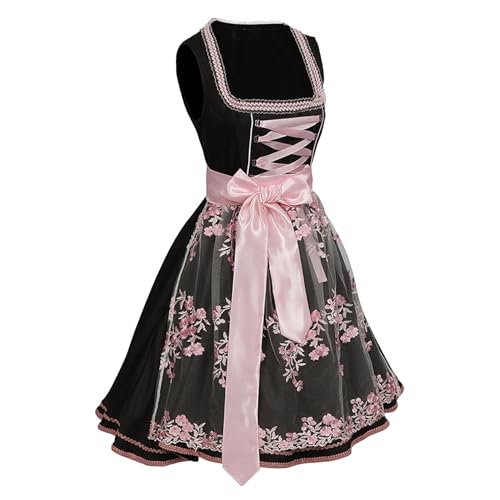 Ghjkldha Oktoberfest Kostüme Damen - Deutsche Kleid Kostüme - Oktoberfest Deutscher Karneval Outfit, Bier Karneval Kostüm für Damen von Ghjkldha