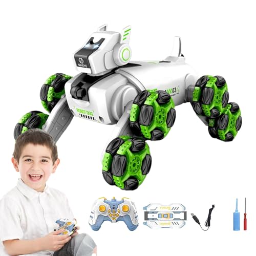 Ghjkldha Robotic Dog, 8WD Smart Robot Puppy, Remote Control Electronic Pet, Interactive Climbing Toy, Rechargeable RC Robotic Animal, Fun Gift for Kids & Adults, 26.5x16.5x16cm Ghjkldha Robotic Dog, 8WD Smart Robot Puppy, Remote Control Electronic Pet, Interactive Climbing Toy, Rechargeable RC Robotic Animal, Fun Gift for Kids & Adults, 26.5x16.5x16cm von Ghjkldha