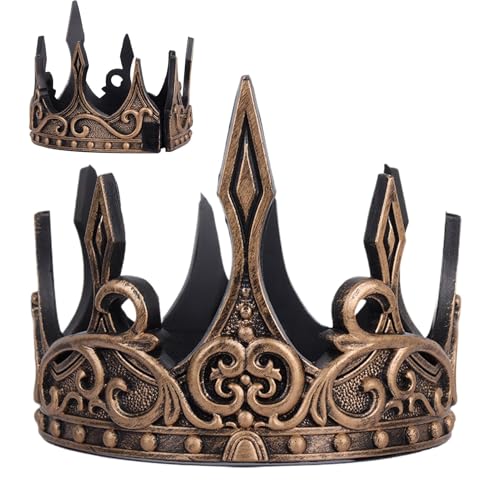 Ghjkldha Royal King Crown, Medieval Cosplay Tiara, Elegant Princess Headpiece, Costume Accessory, 7.48x6.3x5.51inches Ideal for Men and Wome Prom, Weddings, and Halloween Ghjkldha Royal King Crown, Medieval Cosplay Tiara, Elegant Princess Headpiece, Costume Accessory, 7.48x6.3x5.51inches Ideal for Men and Wome Prom, Weddings, and Halloween von Ghjkldha