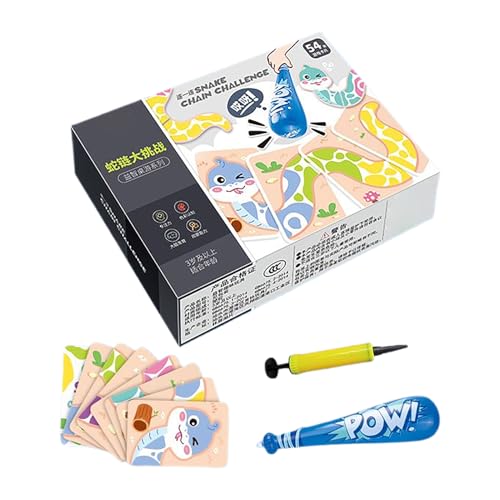 Ghjkldha Snake Puzzles, Animal Cards Matching Games, Cartoon Preschool Learning Activities, Concentration Boosting for Family Party Games for Kids 3+ Years, 7.68x5.31x1.97 Inches von Ghjkldha