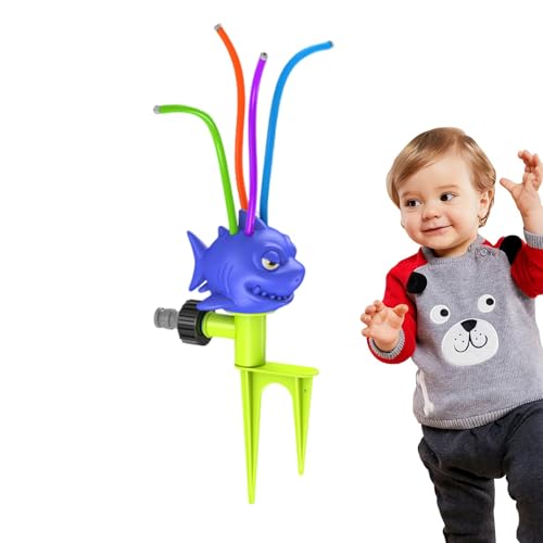 Ghjkldha Sommer-Wasserspielzeug für Kinder, Kinder-Sprinkler-Spielzeug,Spin Animal Kinder-Sprinklerspielzeug - Wackelrohre, Sprinkler mit rotierendem Sprühspaß, rotierende Wackelrohre für den von Ghjkldha