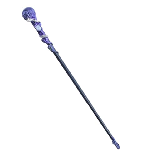 Ghjkldha Staff Cosplay Prop | Kristall Zauberstab | Kristall Cosplay Zauberstab mit Amethyst Kristall, feiner handgefertigter Zauberstab für Halloween Cosplay Kostüm von Ghjkldha