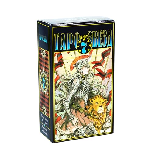 Ghjkldha Standard Tarot Decks, Seven Stars Divination Cards, Russian Version 78-Card Set with Classic Artwork, Ideal for Friends Gathering, Playing, Fate Interpretation von Ghjkldha