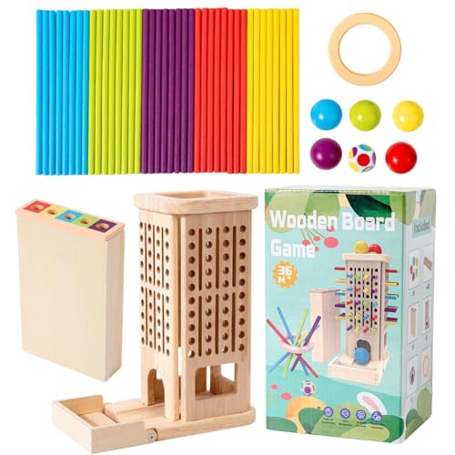 Ghjkldha Sticks Board Game, Sticks Dice Plaything, Math Educational Toys, Fun Early Development Activity, 8.27x6.77x3.74 Inches, Perfect for Party Night Travel Preschool Learning von Ghjkldha