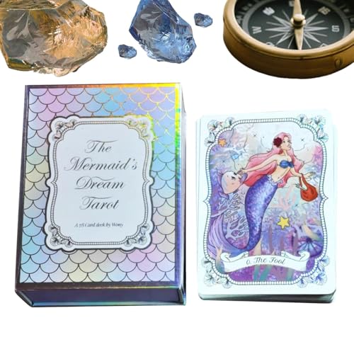 Tarot-Karten Anfänger, 2,95x3,94 Zoll 78-Karten-Oracle-Deck für einfaches Lernen, tragbares Wahrsagungswerkzeug mit illustriertem Führer, Unterhaltungsdeck für Home Travel Männer Erwachsene Tarot-Karten Anfänger, 2,95x3,94 Zoll 78-Karten-Oracle-Deck für einfaches Lernen, tragbares Wahrsagungswerkzeug mit illustriertem Führer, Unterhaltungsdeck für Home Travel Männer Erwachsene von Ghjkldha