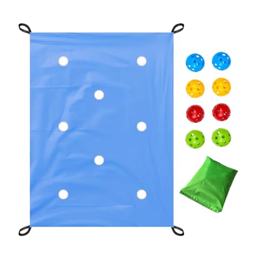 Ghjkldha Team Building Game Kit, Group Coordination Challenge, Interactive Balance Activity Set, 85.04x57.09x0.39 Inches with Hole Tarp Ball, for School Events Work Retreats Family Parties Ghjkldha Team Building Game Kit, Group Coordination Challenge, Interactive Balance Activity Set, 85.04x57.09x0.39 Inches with Hole Tarp Ball, for School Events Work Retreats Family Parties von Ghjkldha