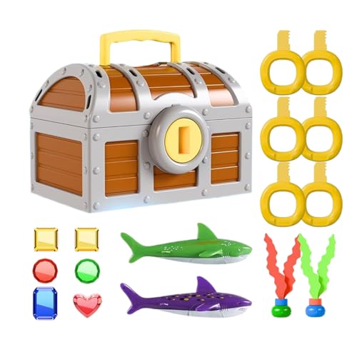 Ghjkldha Treasure Box Diving Toy, Pool Games, Summer Swim Water Fish Toys, 7.87x5x6.02 Inches, Skill Building Activities for Toddler Ages 3 to 6, Boys and Girls Outdoor Play Ghjkldha Treasure Box Diving Toy, Pool Games, Summer Swim Water Fish Toys, 7.87x5x6.02 Inches, Skill Building Activities for Toddler Ages 3 to 6, Boys and Girls Outdoor Play von Ghjkldha