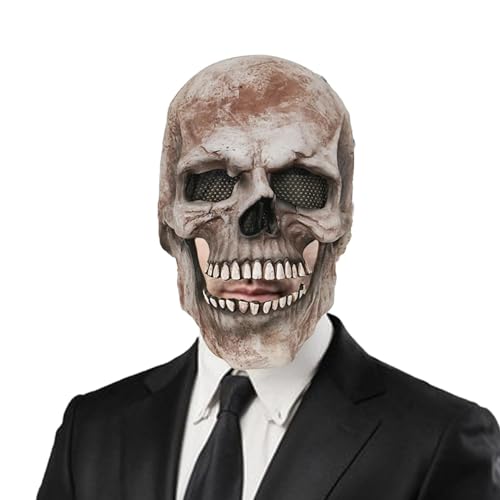 Ghjkldha Vollgesichts-Totenkopfmasken | Halloween-Totenkopf-Kostüm | Totenkopf-Maske | Skelett Gruselmasken | Kreative Totenköpfe Masken für Halloween, Maske Kopfbedeckung Geist Maskerade Cosplay Ghjkldha Vollgesichts-Totenkopfmasken | Halloween-Totenkopf-Kostüm | Totenkopf-Maske | Skelett Gruselmasken | Kreative Totenköpfe Masken für Halloween, Maske Kopfbedeckung Geist Maskerade Cosplay von Ghjkldha
