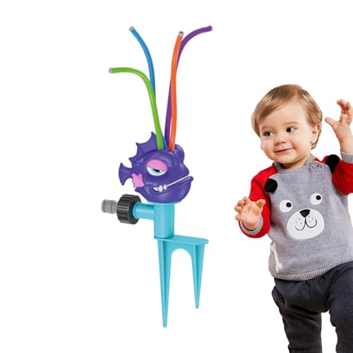 Ghjkldha Wassersprühsprinkler-Spielzeug, Wassersprinkler für Kinder - Wiggle Tubes Spin Animal für Spritzspaß,Sprinkler mit rotierendem Spray, Sommer-Außenspielzeug, Kinder-Sprinkler-Spielzeug, von Ghjkldha