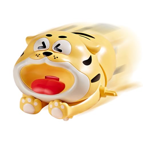 Ghjkldha Wed -up -Spielzeug, Uhrwerk Tier, Bildungsbegleiter, 4,33x2,76x2,36 Zoll Tiger -geformte Kriechfigur für Baby, Junge, Mädchen, Studiengebiet, Wohnzimmer, Entwicklungsaktivität, interaktiver von Ghjkldha