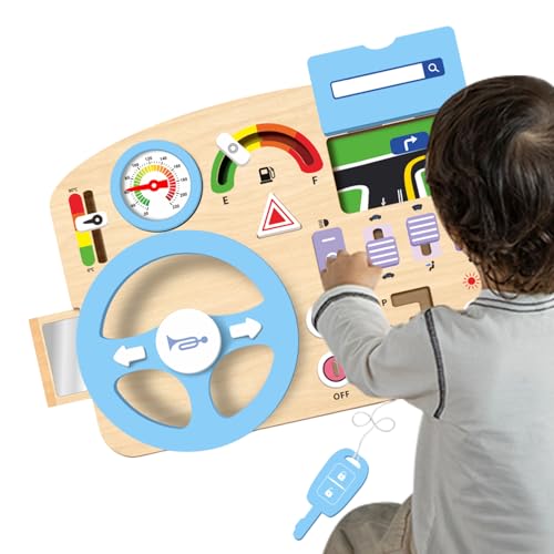 Ghjkldha Wooden Steering Wheel Toy, Early Learning Game, Simulation Driving Board, Multicolor, Sensory Car Steering, Fine Motor Skills Development, Brain Activity for Toddler Ghjkldha Wooden Steering Wheel Toy, Early Learning Game, Simulation Driving Board, Multicolor, Sensory Car Steering, Fine Motor Skills Development, Brain Activity for Toddler von Ghjkldha
