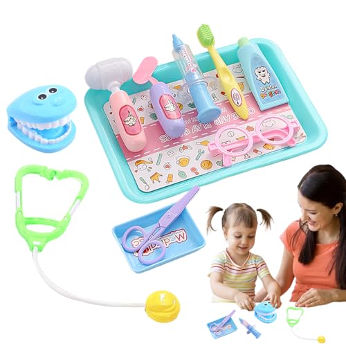 Kids Dentist Play Set, Realistic Pretend Toy Kit, Safe Comfortable Tools, Educational Role Plaything (1 Set), for Parent-Child Activities, Girls, Boys, Birthday, Home Playtime von Ghjkldha
