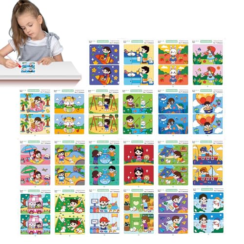 Kids Matching Game, Spot The Difference Cards, Educational Game 8.27x5.83 inches, Developmental Learning Tool, Visual Thinking Practice, 50-Card Set, Perfect for Classrooms Kids Matching Game, Spot The Difference Cards, Educational Game 8.27x5.83 inches, Developmental Learning Tool, Visual Thinking Practice, 50-Card Set, Perfect for Classrooms von Ghjkldha