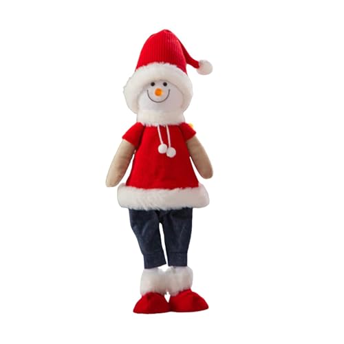 Langes Bein Weihnachten Plüschpuppe, Stehende gefüllte Dekoration mit beschwertem Boden, perfekt für Schreibtisch, Schrank, Sofa, Regale und gestufte Tabletts, Weihnachts-Plüschpuppe mit langen Beinen von Ghjkldha