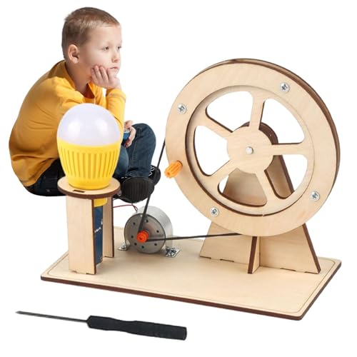 Manual Generator Toy, Wooden Lantern Educational Building Set,14.8x8.3x12cm/5.83x3.27x4.72in Hand Cranked Power Generator, Science Kit with Light Bulb Experiments, Manual Generator Toy, Wooden Lantern Educational Building Set,14.8x8.3x12cm/5.83x3.27x4.72in Hand Cranked Power Generator, Science Kit with Light Bulb Experiments, von Ghjkldha