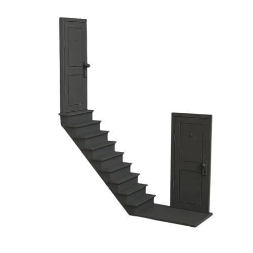 Miniature Stairs, Tiny Stringer Steps Model, 3D Printed No Armrest Display Ornament, 6.4 Inches Realistic Detail Decoration, for Adult Diorama Wall Shelf Landscape Art Projects Use von Ghjkldha