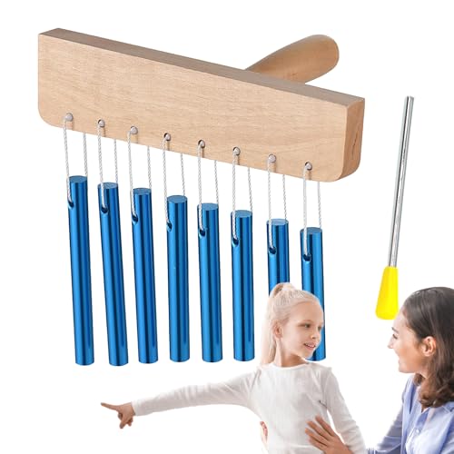 Percussion Chimes, 8-Tone Sound Healing Chime 25x17cm, Knock Stick Included, Handheld Percussion Instrument, Calming Therapeutic Sounds, for Adults, Women, Men, Beginners von Ghjkldha
