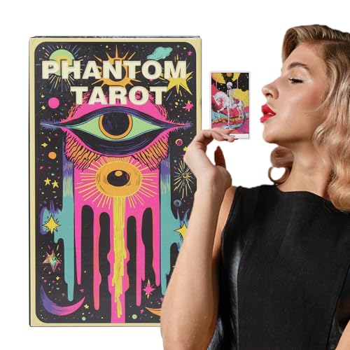 Phantom Tarotkarten, kreatives dunkles Deck mit Bedeutungen, vielseitige klassische Wahrsagerkarten, Spielen für Indoor-Outdoor-Familientreffen, spirituelle Einblicke Phantom Tarotkarten, kreatives dunkles Deck mit Bedeutungen, vielseitige klassische Wahrsagerkarten, Spielen für Indoor-Outdoor-Familientreffen, spirituelle Einblicke von Ghjkldha