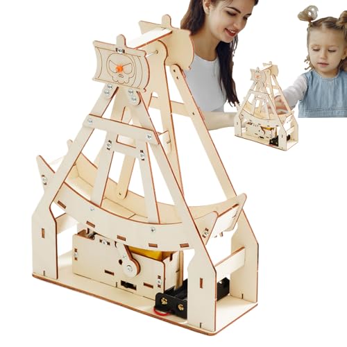 Pirate Ship Model, Wooden Craft Kit, Science Experiment Set for Ages 7-14, Hands-On Learning Tool, 6.77x2.44x8.46 Inches Ideal for Primary and Secondary Education Projects von Ghjkldha