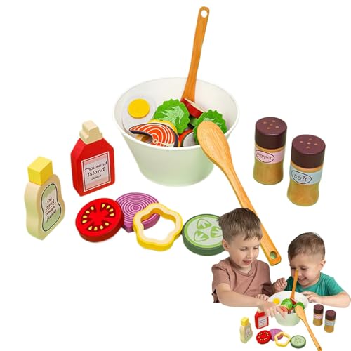 Salad Kitchen Toy, Wooden Fruit Vegetable Playset, Educational Salad Ingredients Play, Pretend Play Food Set for Kids, Interactive Play Kitchen Toy for Healthy Eating Habits Salad Kitchen Toy, Wooden Fruit Vegetable Playset, Educational Salad Ingredients Play, Pretend Play Food Set for Kids, Interactive Play Kitchen Toy for Healthy Eating Habits von Ghjkldha