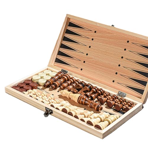 Schachspiele Für Erwachsene | Reiseschach Aus Holz Mit Klappbarem Spielbrett | Tragbares Brettspiel-Strategiespiel Für Anfänger, Familienunterhaltung & Lernspiel Schachspiele Für Erwachsene | Reiseschach Aus Holz Mit Klappbarem Spielbrett | Tragbares Brettspiel-Strategiespiel Für Anfänger, Familienunterhaltung & Lernspiel von Ghjkldha