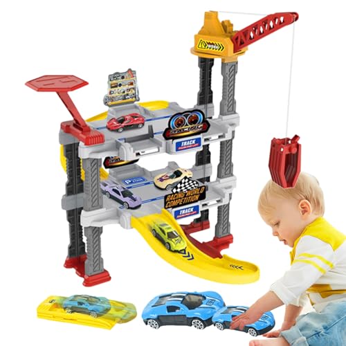 Schienenauto-Spielsets, Parkplatzspielzeug | Kreative Spielzeuggaragen - Katapultbahn, kooperatives Kinderspielzeug für Geburtstag, Weihnachten, Neujahr, Ostern von Ghjkldha