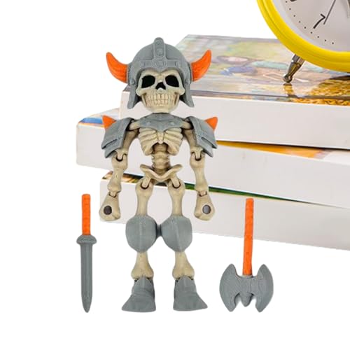 Skeleton Action Figure, 3D Printed Figurine, 1.61x3.86 Inches Movable Toy, Multi-Jointed Design with Flexible Parts, Collectible Model for School Travel Birthday Home Playtime Desktop Display von Ghjkldha