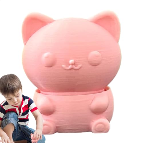 Spin Cat Toys, Drehbares Stress-Reliver-Ornament, 5,1 x 6,1 cm, lustige Katzenfiguren, entzückendes Tier-Sammelstück, dekoratives Desktop-Spielzeug für Zuhause, Studio, Restaurant von Ghjkldha