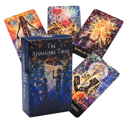 Tarot Cards Deck, Fortune Telling Board Game, 78-Cards Deck, Fate Divination, Entertainment Games, English Version, Ideal for Parties and Gatherings, 4.13x2.44 inches Tarot Cards Deck, Fortune Telling Board Game, 78-Cards Deck, Fate Divination, Entertainment Games, English Version, Ideal for Parties and Gatherings, 4.13x2.44 inches von Ghjkldha