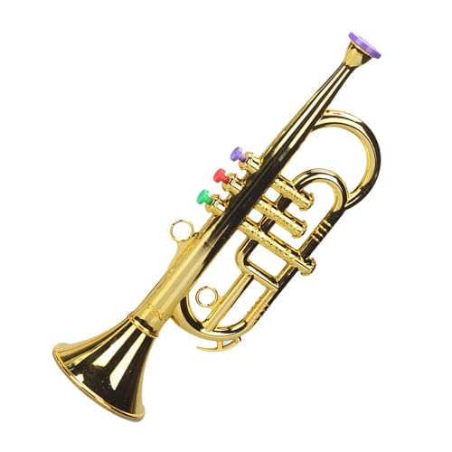 Trumpet Instrument, Simulated Musical Brass Instruments Horn, Music Instruments Teaching Aids, 4.72x3.54x13.39 inches Early Learning Educational Musical Toy for Boys Girls Toddler von Ghjkldha