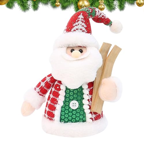 Weihnachtsdekorationen, Urlaubsspielzeug für festliche Dekoration, weiches Stoff Design mit entzückenden Details, Santa Claus Snowman Elchpuppe für Schlafzimmer Mantel Desk Wohnzimmer Kinder Bücherreg von Ghjkldha