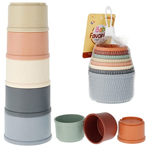 8 stapelbare Becher Spielzeug für Kinder, Vorschul-Lernspielzeug, Stapelturm, Pyramidenbildung, Entwicklung, Baubecher-Spielzeug, glatte Kanten, Kleinkinder, Jungen und Mädchen 8 stapelbare Becher Spielzeug für Kinder, Vorschul-Lernspielzeug, Stapelturm, Pyramidenbildung, Entwicklung, Baubecher-Spielzeug, glatte Kanten, Kleinkinder, Jungen und Mädchen von Ghopy