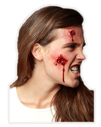 Generique Offene Fleischwunden-Latexapplikationen Halloween-Wundenapplikationen 2 Stück Hautfarbe-rot Generique Offene Fleischwunden-Latexapplikationen Halloween-Wundenapplikationen 2 Stück Hautfarbe-rot von Ghoulish Productions