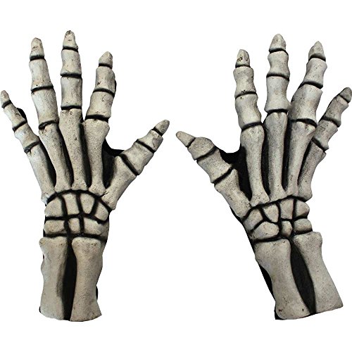 Generique - Weisse Skelett-Handschuhe Erwachsene von Ghoulish Productions