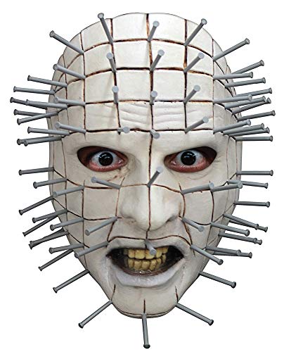 Ghoulish Productions - Hellraiser V: Pinhead Gesichtsmaske, Hellraiser Serie, strapazierfähige Latexmaske, handbemalt, Halloween, Karnevalsumzug, Kostümparty, Einheitsgröße Ghoulish Productions - Hellraiser V: Pinhead Gesichtsmaske, Hellraiser Serie, strapazierfähige Latexmaske, handbemalt, Halloween, Karnevalsumzug, Kostümparty, Einheitsgröße von Ghoulish Productions