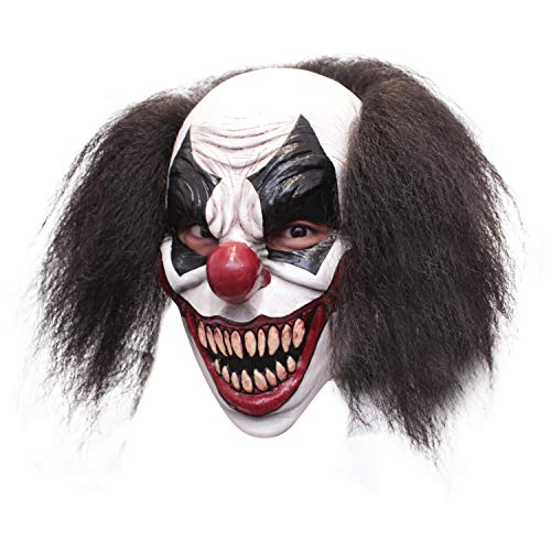 Ghoulish Productions - Maske von Crappy der Clown aus der Clown-Linie, strapazierfähige handbemalte Latexmaske, Halloween, Karnevalsumzug, Kostümparty, Einheitsgröße für Erwachsene von Ghoulish Productions