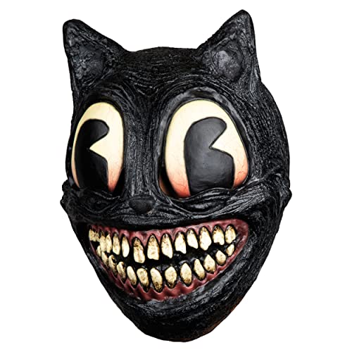 Ghoulish Productions - Cartoon Cat Maske, Creepy Pasta Linie, strapazierfähige Latexmaske, handbemalt, Halloween, Karnevalsumzug, Kostümparty, Einheitsgröße Erwachsene. von Ghoulish Productions