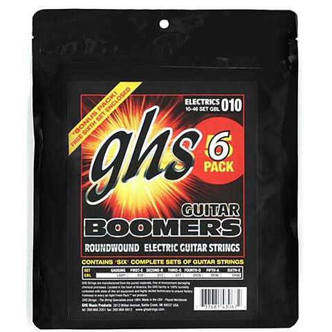 GHS Boomers 010-046 GBL 6er Set Saiten E-Gitarre GHS Boomers 010-046 GBL 6er Set Saiten E-Gitarre von Ghs