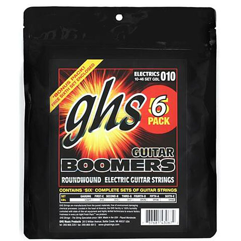 GHS Boomers 010-046 GBL 6er Set Saiten E-Gitarre von Ghs