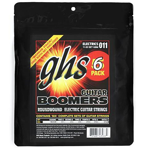 GHS Boomers 011-050 GBM 6er Set Saiten E-Gitarre von Ghs