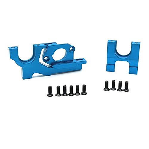 Ghulumn Verstellbare Motorhalterung und Getriebehalterung aus Metall für 104072 104001 104002 1/10 RC Car Upgrades Teile, blau von Ghulumn