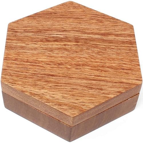 Würfelbox aus Holz, Aufbewahrungsbox für polyedrische Würfelbox, Magnetverschluss mit 7 Fächern und Tisch-Gaming-Würfelzubehör von Ghvryque