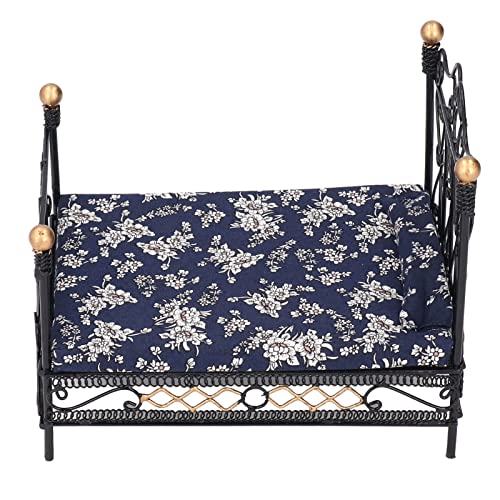 Eisen Miniaturpuppenhaus Bett, Simulationslebenszene Prinzessin Doppelbett, Großartig, süß, Farbenfroh, für 1:12 Puppenhaus Eisen Miniaturpuppenhaus Bett, Simulationslebenszene Prinzessin Doppelbett, Großartig, süß, Farbenfroh, für 1:12 Puppenhaus von Ghzste