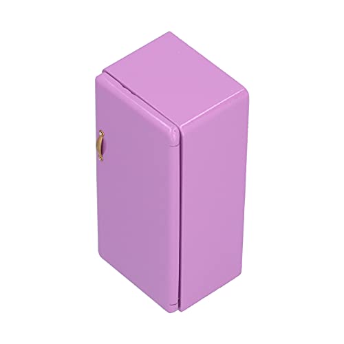 Ghzste 1:12 Dollhouse -Kühlschrank, Miniatur -Kühlschrank Möbelspielzeug, Exquisite Verarbeitung, Birkenmaterial, Simuliertes Erscheinungsbild mit DIY -Geschenkzubehör von Ghzste
