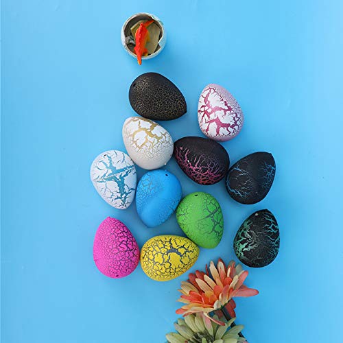 Ghzste 12 Stück Dinosaurier Inkubieren Wachsende Eier, Lernspielzeug, Geschenk für Kinder (Crack 3 Sorten gemischt mit 12 Farben) von Ghzste