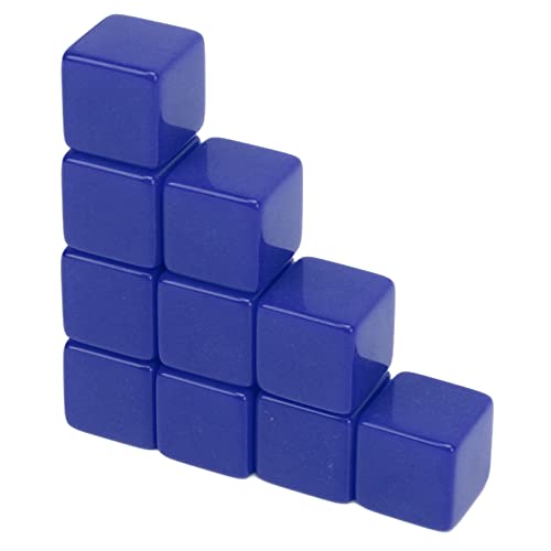 Ghzste 30-teiliges 16-mm-Würfelset, Sechsseitige Leere Würfel Zum Beschreiben von Würfeln, Spiel für den Mathematikunterricht (Blau) von Ghzste