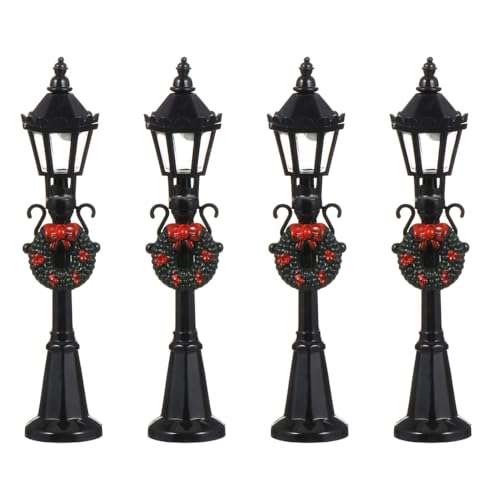 Ghzste 4 Stück Weihnachten Mini Straßenlaterne Modelle, Dollhouse Streetlight Miniatur Dorf Weg Laterne Post DIY Landschaft Ghzste 4 Stück Weihnachten Mini Straßenlaterne Modelle, Dollhouse Streetlight Miniatur Dorf Weg Laterne Post DIY Landschaft von Ghzste