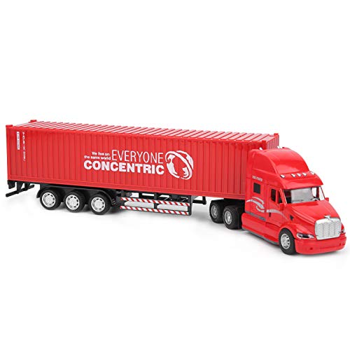 Ghzste Automodell Spielzeuglegierung Simulation Container Auto Model Kinder Kinder Ziehen Autospielzeug mit Schalllicht Zurück ((Rot)) von Ghzste